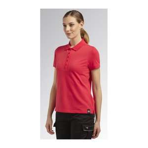 DIADORA UTILITY-702,177674-45013/XS Polo de manga corta rojo para mujer de piqué de algodón orgánico elástico - Product Image 2
