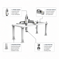 Nouveau robot de type portique QG avec cadre en aluminium extrudé et support à quatre pieds pour l'automatisation de la préhension et du placement de panneaux plats