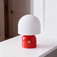 Lampe de table moderne en forme de champignon, lumière ambiante LED ABS, rechargeable, commande tactile, lampe de chevet LED, lumière de nuit décorative