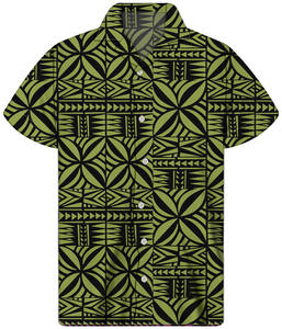 Chemise à manches courtes pour <span class=keywords><strong>homme</strong></span>, motif <span class=keywords><strong>floral</strong></span>, style tribal samoan, respirante, décontractée, vente en gros d'usine, luxe, été - Product Image 6