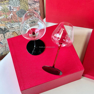 ชุดแก้วไวน์คริสตัลทรงสูง ก้านยาว เป็นมิตรกับสิ่งแวดล้อม สีแดง ชุดของขวัญ แก้วทรงปากกว้าง ชุด 2 ใบ - Product Image 3
