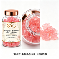 Gummies SYC BIO Collagène Acide Hyaluronique Format Pratique 60 Gummies 120g OEM ODM Marque Privée Prix Usine Vente en Gros