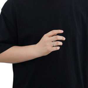 New Hip Hop Open <b>Ring</b> T Square Zircon Geometric Hip Hop <b>Ring</b> - Product Image 3