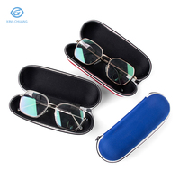 Étui à lunettes populaire avec fermeture éclair, portable, anti-chute, boîte de rangement pour lunettes de lecture, logo personnalisable, vente en gros