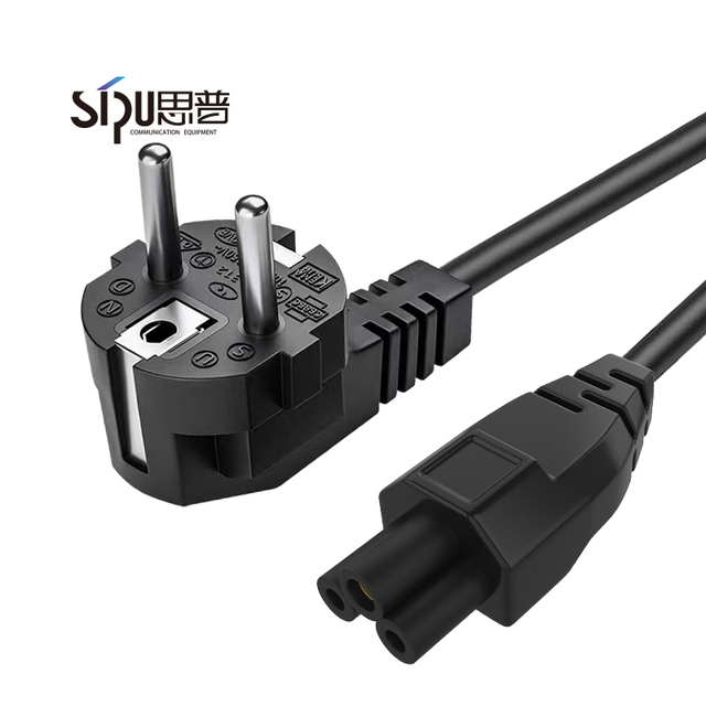 SIPU EU Standard 3 Pin IEC PC Power Cable Laptop Cord Custom for Home Appliance/Computer/Monitor IP11