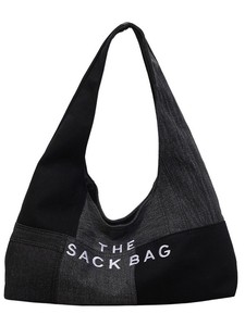 Bolso Tote de Mezclilla para Mujer con Detalles de Cuero Estilo Vintage, con Cierre de Cremallera, para Compras Diarias y Viajes - Product Image 3