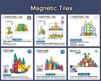 Bloques de Construcción Magnéticos Mini EPT de 3.75CM con Caja Metálica Portátil, Juego de 32-100 Piezas de Fichas Magnéticas Multi-Tema, Juguete STEM 3D para Niños en Viajes