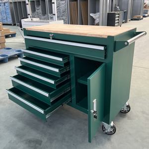 OEM attrezzo per officina armadietti per Garage strumento di stoccaggio cassa nera carrello attrezzi per officina Garage su ruote in ferro resistente - Product Image 1