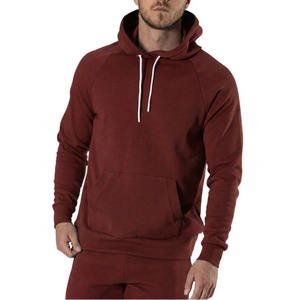 Ensemble de survêtement vert uni à capuche pour homme, sweat-shirt et pantalon décontractés à manches longues, en coton respirant de poids moyen, idéal pour l'automne - Product Image 2