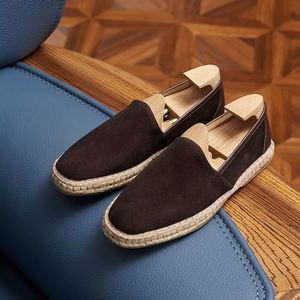 Espadrilles plates pour hommes, légères, antidérapantes, respirantes, en patchwork de peau de mouton, faciles à enfiler, pour le bureau et la carrière, directement de l'usine - Product Image 6