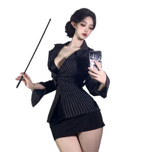 Lencería Sexy de Oficina para Mujer, Ropa de Secretaria, Camisa, Traje, Ropa Interior, Vestido de Club Nocturno, <span class=keywords><strong>Pijamas</strong></span> - Product Image 4