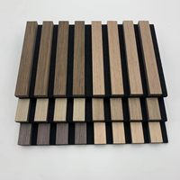 Panneau mural en MDF plaqué bois, haute absorption acoustique (NRC 0,5), design moderne, résistant à l'usure, flexible pour studio, bureau, hôtel, restaurant
