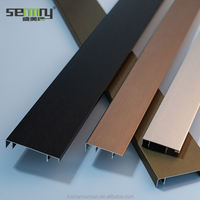 Plinthe en alliage d'aluminium à clipser pour hôtels, profilés de moulures de carrelage de sol, plinthe en aluminium