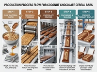 Barre de céréales au chocolat et à la noix de coco faible en glucides, Keto, flocons d'avoine, barre énergétique protéinée, marque privée