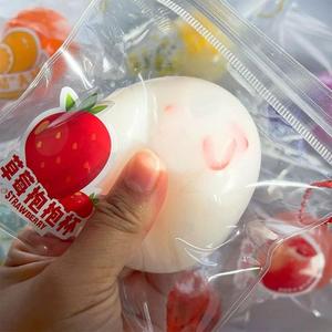 CHENXI Hot Selling Strawberry Fruit <b>Ball</b> Soft Silicone Stress Relief Sensory Fidget Toy <b>Squeeze</b> Toy for Kids - Product Image 3