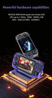 Console de jeu portable R46H avec écran IPS de 4,2 pouces, mémoire de 64 Go, système d'exploitation Linux, batterie de 3500 mAh, prend en charge la connexion Wi-Fi, PSP pour cadeau