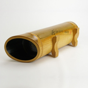 Bamboo Flower Vase Round Home Decorative Plant Pot Natural Material JH-01 - Product Image 5
