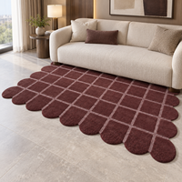 Tapis de salon moderne au design personnalisé, style vintage, fabriqué à la main, en laine tuftée, de luxe minimaliste haut de gamme