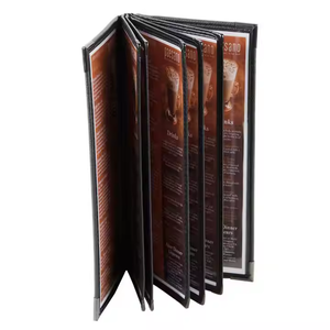 ปกเมนูหนัง A4สำหรับใช้ในโรงแรมเมนูอาหารค่ำแบบแพนด้าด่วนพิเศษสีและโลโก้ - Product Image 5