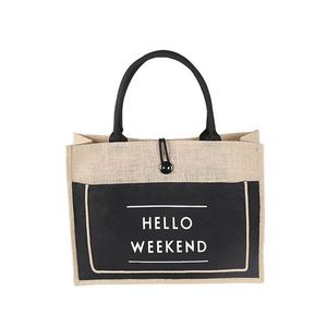 Sac de courses en jute à prix avantageux, vente en gros - Product Image 4