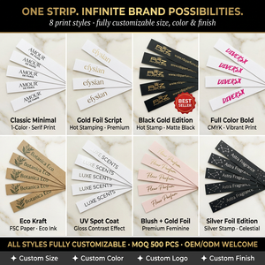 กระดาษทดสอบน้ำหอม พิมพ์โลโก้ได้ตามต้องการ แผ่นทดสอบกลิ่นน้ำหอม - Product Image 4