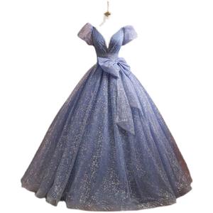   ชุดราตรีสีน้ำเงินทรงเข้ารูปสำหรับผู้หญิง ปี 2024 เหมาะสำหรับงานเลี้ยงสังคม งานแสดง งานพิธีกร ทดสอบศิลปะการแสดง เสริมลุคเพรียวบาง - Product Image 5