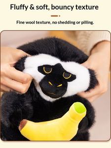 Peluche Saite White Mian Monkey, bambola simpatica a forma di piccola scimmia, cuscino, regalo di compleanno per bambine e bambini - Product Image 5