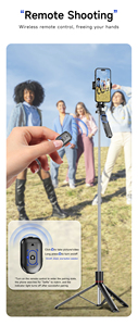 Perche à <span class=keywords><strong>Selfie</strong></span> Sans Fil F16 Multifonction Extensible avec Suivi Facial Anti-Secousse et Trépied de Diffusion en Direct pour Téléphone - Product Image 4