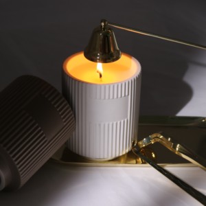 C & H Moderne Personnalisé Rond Carré Bougeoirs Bocaux Décoration de Maison de Luxe Conteneur en Ciment Bocaux à Bougie avec Couvercles - Product Image 4