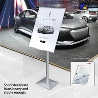 Support d'affichage publicitaire vertical sur pied pour panneau d'affichage, présentoir publicitaire pour porte de magasin, panneau promotionnel sur pied en acrylique