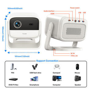 <span class=keywords><strong>Projecteur</strong></span> DLP 4K 1300 lumens ANSI 85% NTSC <span class=keywords><strong>Projecteur</strong></span> de cinéma maison WiFi 5.0 <span class=keywords><strong>Projecteur</strong></span> intelligent portable pour cinéma maison - Product Image 2