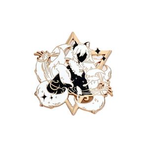 La mejor calidad personalizada <span class=keywords><strong>Anime</strong></span> Wolf Fox <span class=keywords><strong>Anime</strong></span> juego personaje Pin <span class=keywords><strong>Okami</strong></span> broches Animal pin insignia diseño libre solapa insignia pines regalo - Product Image 1