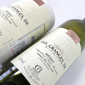 Etiquetas de marca para <span class=keywords><strong>botella</strong></span> de vino, paquete de <span class=keywords><strong>whisky</strong></span> personalizado, color rojo, <span class=keywords><strong>precio</strong></span> barato - Product Image 2