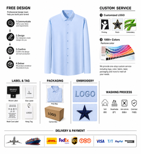 <span class=keywords><strong>Camisa</strong></span> Resistente a las Manchas para Hombre, <span class=keywords><strong>Camisa</strong></span> de Oficina Impermeable, Transpirable, Sin Plancha, <span class=keywords><strong>Manga</strong></span> <span class=keywords><strong>Larga</strong></span>, Corte Ajustado, <span class=keywords><strong>Camisa</strong></span> de Negocios de Alto Rendimiento Personalizada - Product Image 6