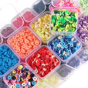 Perles en disque de 6 mm en argile polymère, céramique et porcelaine, en éclats, en vrac, entretoises, couleurs assorties, pour la fabrication de bijoux DIY (boucles d'oreilles, colliers) - Product Image 4