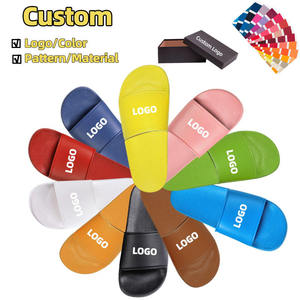 Custom Logo Unisex Slide Waterproof Anti-Slip Thick Sole Lightweight Breathable Indoor Outdoor Home <b>Slippers</b> - Product Image 1
