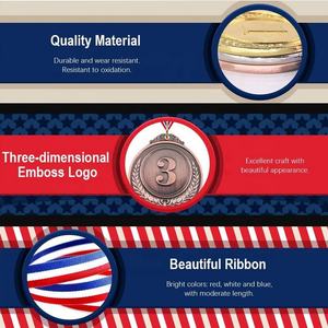 Médaille de sport en laiton ODM personnalisé Souvenir métal doré avec ruban disponible pour l'impression UV gravure sur soie et impression numérique - Product Image 4
