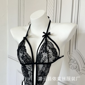 Lencería Sexy Manyu, Body de Encaje para Mujer, Diseño Tentador con Aberturas, Conjunto de Lencería No Removible, Modelo 9254 - Product Image 3