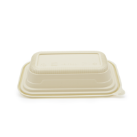 Boîte à lunch bento biodégradable en amidon de maïs de 480 ml, emballage alimentaire jetable compostable, conteneur avec couvercle, boîtes à collation à emporter