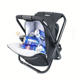 Custom Foldable Fishing Camping Chair Portable Outdoor Picnic Ice Bag Collapsible Cooler <b>Box</b> Insulated Backpack - Product Image 3