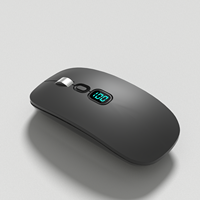Ratón Óptico Inalámbrico Recargable de Modo Dual con Pantalla de Visualización de Energía, Interfaz USB/Tipo-C para PC/Laptop, Oficina y Juegos