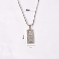 Collier Hip-Hop Haut de Gamme en Acier Inoxydable avec Pendentif Dollar Doré, Tendance Européenne et Américaine, Idéal pour un Cadeau