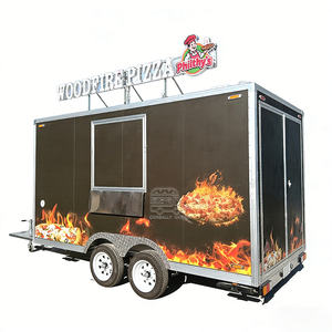 Remolque de cocina móvil cuadrado con certificación DOT CE para el mercado estadounidense, con equipamiento completo para pizza, café, helados, hot dogs y otros alimentos. - Product Image 3