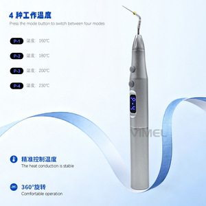 Vimel Dental Gutta Percha Heater Digital Cutter Rechargeable Oral Heating <b>Pen</b> Root Canal Filling Tool 110V 220V <b>Silver</b> WM-183-B - Product Image 2