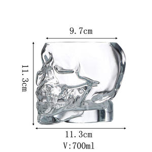 Vasos de cristal de calavera electrochapados de alta calidad, cabeza de Calavera de Cristal, copa de vino <span class=keywords><strong>Vodka</strong></span>, copa para beber, taza de cristal de cerveza - Product Image 3