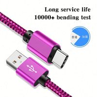 Câble de données USB-C en nylon OEM d'usine 1m 2m 3m, câble Micro USB V8, charge rapide 2.0, USB vers Type-C pour Android
