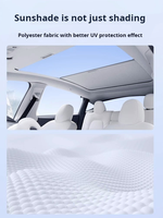 Pare-soleil de voiture magnétique rétractable de luxe de troisième génération Da Muyan, style simple, pour Tesla Model Y, toit en maille avant