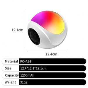 Hot Selling RGB LED Light <b>Speaker</b> Portable White <b>Mini</b> Wireless Loudspeaker for Business - Product Image 2