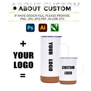 Promotional Travel <b>Mug</b> 16oz Stainless Steel Tumbler with Cork Base Creative Cork Bottom Straight Tube Cup with Custom logo - Product Image 4