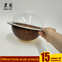 Présentoir en acrylique personnalisé de luxe, moderne, écologique et recyclable, gris transparent, pour clôture de type dôme, résistant à l'eau, pour usage intérieur